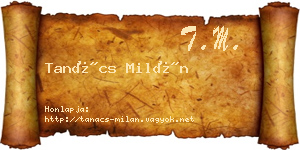 Tanács Milán névjegykártya