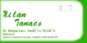 milan tanacs business card